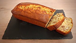 CAKE MOELLEUX AUX BANANES ET AUX NOIX  Recette facile et rapide maison [upl. by Sibilla]