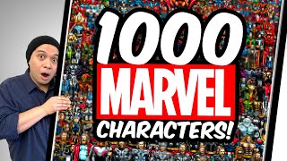 Drawing 1000 MARVEL CHARACTERS 200 HOURS OF WORK [upl. by Nohsav]