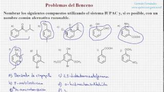 Problema 1 Nomenclatura del benceno [upl. by Eagle410]