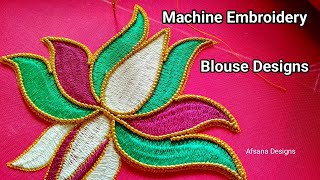 machine embroidery blouse designs  tutorial embroidery [upl. by Aralomo514]