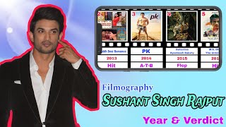 Sushant Singh Rajput  Filmography  Year amp Verdict [upl. by Jerrine]