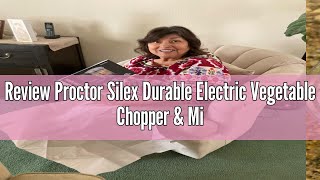 Review Proctor Silex Durable Electric Vegetable Chopper amp Mini Food Processor for Chopping Puree amp [upl. by Fiora]