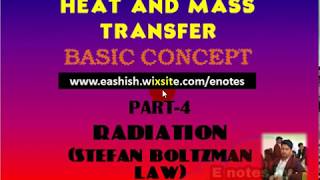 Stefan Boltzman law  radiationpart4unit1HMT [upl. by Shulman]