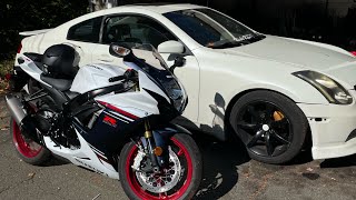 Taking the New 2024 GSXR750 to the BNGRZ MEET G37 CATCHES ON FIRE [upl. by Brunhild]