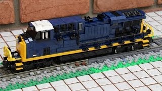 LEGO Trains CSX Boxcar GEVO ES44AH My Own Creation [upl. by Anaeco12]