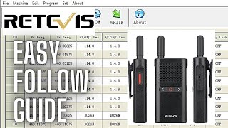 Retevis RB628B PMR 446 Easy Radio Programming Guide 2022 [upl. by Pharaoh]