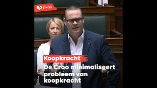 Premier De Croo minimaliseert probleem van koopkracht [upl. by Aissej499]