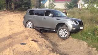 Nissan patrol y62 диагональное вывешивание [upl. by Nettie504]