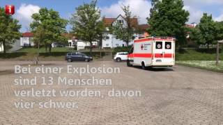 Explosion bei FAG Schaeffler in Eltmann Unterfranken [upl. by Ahsieyt]