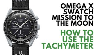 How to use and read a Tachymeter on an Omega x Swatch Watch  How does a Tachymeter work [upl. by Sallyanne]