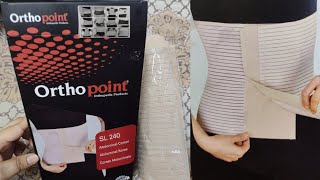 Abdominal bindercotton Abdominal binder beltAbdominal binder how to use Ortho PointFat lose belt [upl. by Neelya]