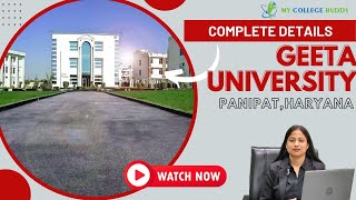 Geeta University Panipat Review Cutoff  Eligibility  Fees  Facilities amp More [upl. by Lehcem641]