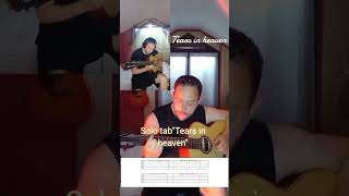 Solo tab quotTears in heavenquotericclapton tearsinheaven guitartabs guitar sologuitar singer [upl. by Assirehc234]