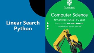 38B Linear Search Python [upl. by Ecallaw625]