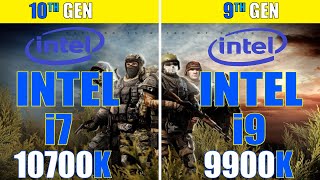 INTEL i9 9900K vs INTEL i7 10700K  PC GAMES TEST [upl. by Nanda]