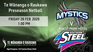 Mystics v Steel Preseason Tournament Game 2  Netball  Sky Sport [upl. by Inalaek189]