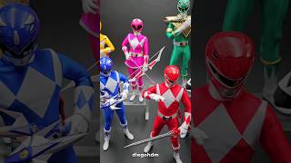 POWER RANGERS Action Figures Realistas 16 Threezero powerrangers shorts [upl. by Cinemod]