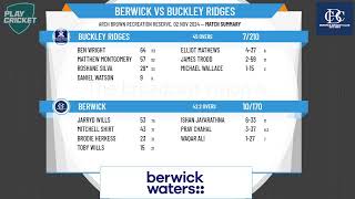 Berwick v Buckley Ridges [upl. by Manda]