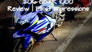 2016 GSXR 1000 First ImpressionReview ✔ [upl. by Aicilaf]