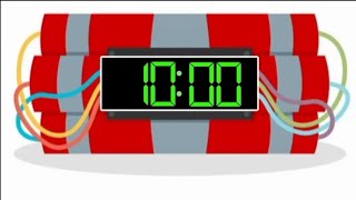 10 Minutes Countdown Digital Clock for Bomb Timer [upl. by Ahsirkal]