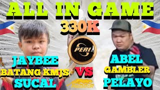 JAYBEE quotBATANG KMJSquot SUCAL vs ABEL quotTHE GAMBLERquot PELAYO 10 BALLS PAREHAS 330K [upl. by Aniratac]