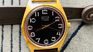 Collectible Watch POLJOT Exacta 17 jewels au10 manual winding 1 MChZ named Kirova made in USSRPOLET [upl. by Lombard565]