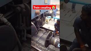 Train Coupling Dangerous Job😯😭viralstop [upl. by Doreen]