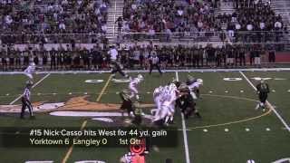 2013 Yorktown vs Langley Football Highlights [upl. by Ainival]