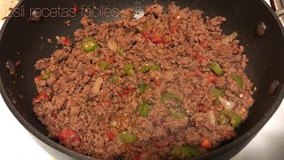 CARNE MOLIDA ALA MEXICANA  CARNE MOLIDA DE RES esli [upl. by Trebma]