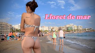 Spain  LLORET DE MAR  Beach Walk  Summer  4K 2024 [upl. by Eirameinna]