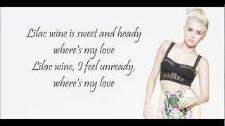 Miley Cyrus  The Backyard Sessions  quotLilac Winequot LYRICS [upl. by Melamed]