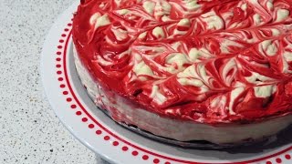 No Bake Red Velvet Cheesecake Recipe  CupcakeGirl [upl. by Nutsud94]