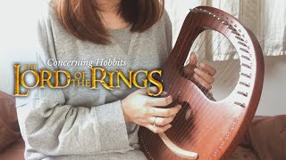 CONCERNING HOBBITS from The Lord of the Rings lyre harp cover amp arr by janine faye [upl. by Amilah]