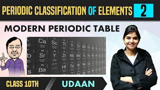 Periodic Classification of Elements 02  Modern Periodic Table  Class 10  NCERT  Udaan [upl. by Atorod]