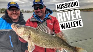 Spring Walleye Fishing on the Missouri River [upl. by Eppillihp]