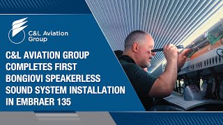 Installing a Bongiovi Speakerless Sound System in an Embraer 135 [upl. by Engdahl134]