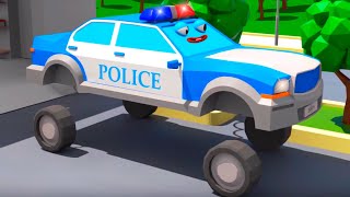 Police Car for Kids  3D Cartoon [upl. by Kinemod]