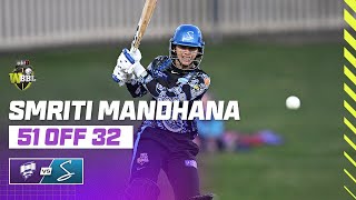 Smriti Mandhanas HalfCentury Knock Against Humming Hurricanes  WBBL10 [upl. by Nerrej]