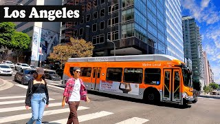 Downtown Los Angeles Virtual Walking tour  California  USA  The Broad  Angels Flight Railway [upl. by Spenser]