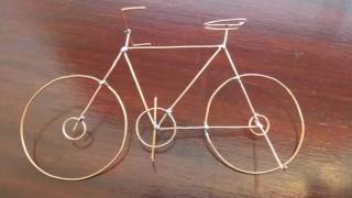 Copper wire bicycle  by Asm [upl. by Ahsiema]