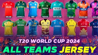 T20 World Cup 2024  All Teams Jersey  T20 WC 2024 All 20 Teams Jersey  World Cup 2024 Jersey [upl. by Aceber]