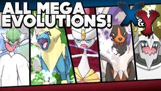 Pokémon X and Y  All Mega Evolutions w Stats and Locations [upl. by Doria]