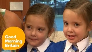 First Day At School For Conjoined Twins  Good Morning Britain [upl. by Aseela769]