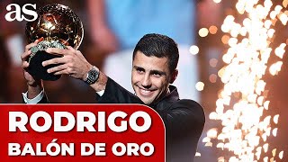 Balón Oro 2024  RODRIGO DISCURSO completo MEJOR JUGADOR DEL MUNDO 2024 [upl. by Kellie]