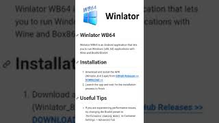 Winlator 845 WB64  Link di komentar quotTerbaruquot [upl. by Cardew]