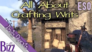 ESO Crafting Writs Guide  Elder Scrolls Online Crafting Writs Daily Crafting Quest [upl. by Nylia]