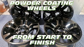 Powder Coating A Set Of Wheels From Start To Finish  Video Request [upl. by Ijok]