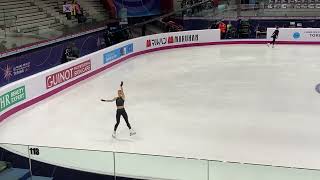 Loena Hendrickx 2022 GPF short program practice 08122022 Torino ITA [upl. by Krug]