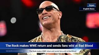 The Rock makes WWE return and sends fans wild at Bad Blood [upl. by Eamanna]