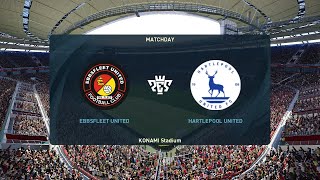 Ebbsfleet United vs Hartlepool United 14092024 Vanarama National League PES 2021 [upl. by Onia847]